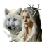 woman and wolf by nataliplus - PNG gratuit GIF animé