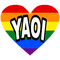 Yaoi rainbow heart - PNG gratuit GIF animé