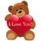 Kaz_Creations Cute Valentines Bear Heart Love - фрее пнг анимирани ГИФ