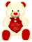 Teddy.Bear.Heart.Love.Text.White.Red - Free PNG Animated GIF