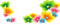 rainbow deco flowers spring summer - Free PNG Animated GIF