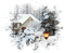 winter house maison hiver - PNG gratuit GIF animé