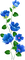 deco flowers blue vintage kikkapink tube png - PNG gratuit GIF animé