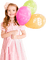 Kaz_Creations Baby Enfant Child Girl Balloons - PNG gratuit GIF animé