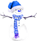 Snowman.White.Blue - Free PNG Animated GIF