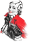 soave woman vintage winter black white red - 免费PNG 动画 GIF