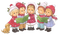 Weihnachten, Winter, Kinder, singen - png gratis GIF animado