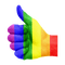 Pride thumbs up - безплатен png анимиран GIF