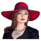 mujer  sombrero rojo