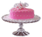Pink Heart Cake on Stand