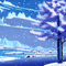 Blue Winter Landscape - GIF animate gratis GIF animata