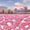Pink Flower Field Retro - бесплатно png анимированный гифка