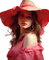 Женщина в шляпе - δωρεάν png κινούμενο GIF