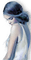 Woman Blue White - Bogusia - PNG gratuit GIF animé
