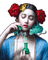 Rena Fantasy Flower Girl Dragon Flasche - δωρεάν png κινούμενο GIF