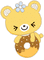 happy donut bear - Безплатен анимиран GIF анимиран GIF