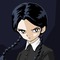 Wednesday Addams Anime - kostenlos png Animiertes GIF