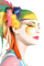 Kaz_Creations Woman Femme Colours Colourful - png gratis GIF animasi