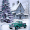 sm3 vintage blue winter cold snow background - Free PNG Animated GIF