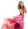 woman in pink fantasy dress - nemokama png animuotas GIF