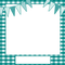Teal Gingham Frame-RM - 免费PNG 动画 GIF