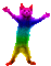 rainbow cat dance