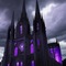 Gothic Cathedral with Purple Lights - PNG gratuit GIF animé