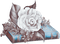 soave deco vintage book flowers rose blue brown - 無料png アニメーションGIF