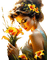 Женщина с лилиями - PNG gratuit GIF animé