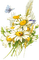 soave deco flowers  daisy white yellow green blue