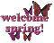 Kaz_Creations Text Animated Welcome Spring Butterflies
