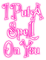 I Put A Spell On You.Text.Pink - KittyKatLuv65 - ilmainen png animoitu GIF