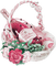 soave deco bottle flowers rose basket valentine - PNG gratuit GIF animé