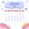 kawaii calendar june 2023 - безплатен png анимиран GIF