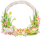 Easter.Frame.Circle.White.Pink.Yellow.Green - PNG gratuit GIF animé