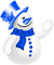 Snowman.White.Blue - ingyenes png animált GIF