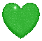 green heart glitter