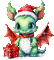 ♥❀❀❀❀ sm3 christmas dragon red gif cute - Darmowy animowany GIF animowany gif