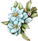 fiore celeste - GIF animé gratuit