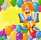 image encre couleur effet anniversaire cirque carnaval ballons clown arc en ciel  edited by me