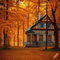 Autumn House in the Woods - ingyenes png animált GIF