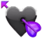 Black heart with arrow - ingyenes png animált GIF
