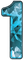 Kaz_Creations Numbers Blue Crystal 1 - png gratis GIF animasi