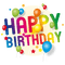 happy birthday deco text