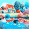soave background animated  blue orange pink - Free animated GIF Animated GIF