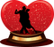 Kaz_Creations Heart Hearts Love Valentine Valentines Snowglobe - png gratuito GIF animata