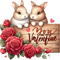♡§m3§♡ vday rabbit couple love image red - PNG gratuit GIF animé