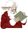 Santa Reading a Book - GIF animasi gratis GIF animasi