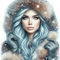 winter woman - GIF animé gratuit