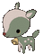 kawaii baby deer - Бесплатный анимированный гифка анимированный гифка